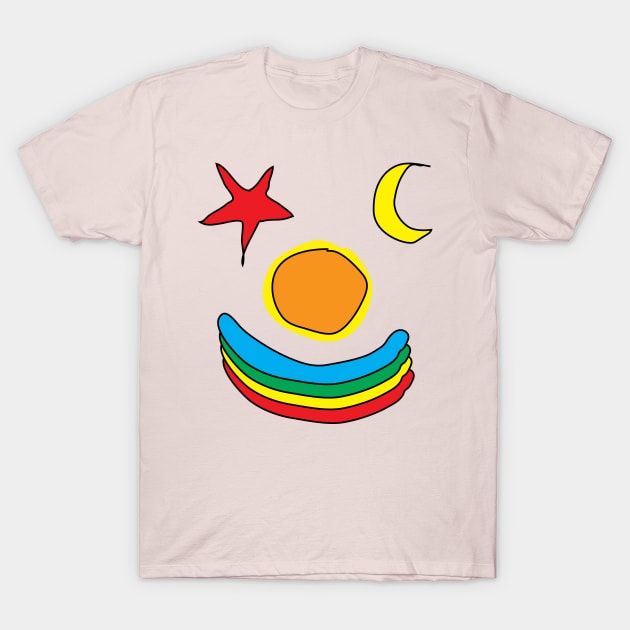 stars, moon, sun and rainbow T-Shirt by ARJUNO STORE